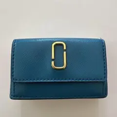 美品　MARCJACOBS三つ折り財布　ブルー　ホワイト　ピンクのサムネイル