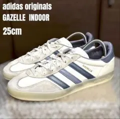 希少 adidas GAZELLE INDOOR 25cm ガゼルインドア 白青