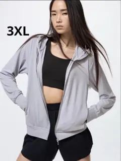 【新品】ユニクロ　ユニクロ エアリズム UVカットフルジップパーカー 3XL