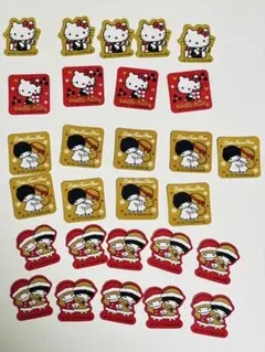 ハローキティ　リトルツインスターズ　フレークシールステッカー平成レトロ　サンリオ
