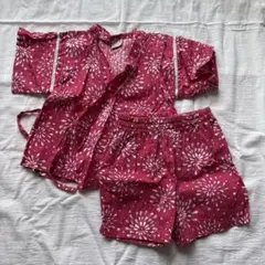 petit main 花柄甚平 80サイズ