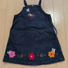 ミキハウス デニム ジャンバースカート
