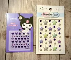 Kuromi ネイルシール & 星型デコレーションシール　2店セット