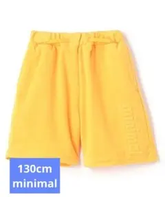 130cm 新品　minimal ハーフパンツ　イエロー