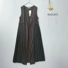 RADIATE【未使用タグ付】サイドプリーツニットロングジレ　SCOT CLUB