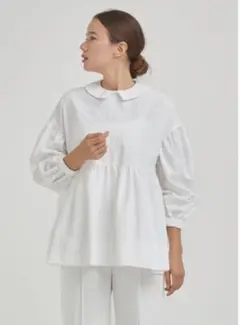 yori フラットカラーティアードブラウス　ホワイト 2025年最新】yori フラットカラーティアードブラウスの人気アイテム