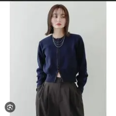 sense of place フロントホックストレッチカーディガン