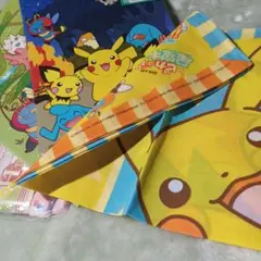 【訳あり】2002年製・当時物ポケットモンスター 下敷き・ノート・バンダナ