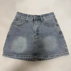 デニムタイトスカート ライトブルー　インナーパンツ付き