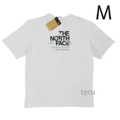ノースフェイス 半袖 tシャツ マウンテン スケッチ 白 ホワイト 海外Мサイズ
