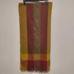 大判　配色マフラー　ストール