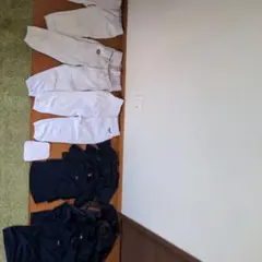 少年野球練習用ズボン＆紺色アンダーシャツシャツ 白黒 14点＋パット1枚おまけ