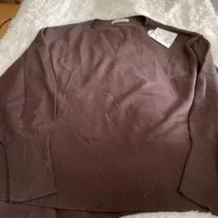 Elura ブラウン ニットセーター 長袖
