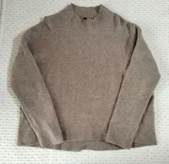 UNIQLO スフレヤーンモックネックセーターベージュ Lサイズ