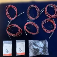 湿性リング紙用赤黒ケーブル6本セット　未使用品