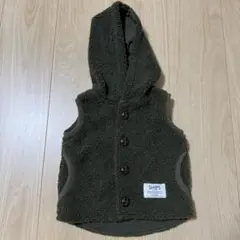 SHIPS フード付きボアベスト 80cm
