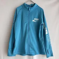 ラッシュガード　ジップアップ水色　150　長袖