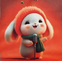 在庫整理セール ラスト2点 カラフル 兎柄 パネル生地 綿 シーチング