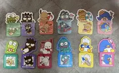 スシロー はぴだんぶい ピック&ステッカーセット 前後半各6種コンプ　サンリオ