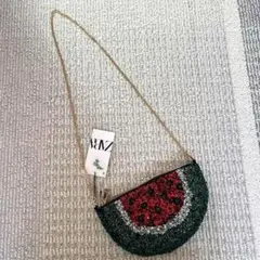 ZARA スイカバッグ　スパンコール　完売品　新品未使用