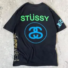 00s ステューシー メキシコ製 シャ〇ルロゴ Tシャツ 黒 stussy