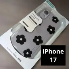 iPhone17 フラワー ソフトケース ELECOM