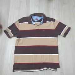 TOMMY HILFIGER ストライプポロシャツ XL