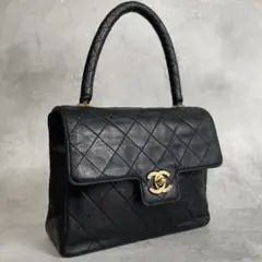 CHANEL シャネル トップハンドル ミニハンドバッグ ラムスキン マトラッセ