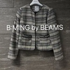 B:MING by BEAMS ノーカラーツイードジャケット
