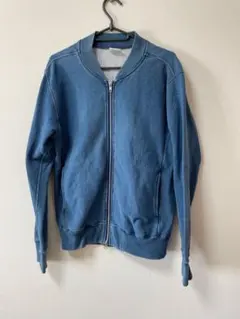 Champion リバースウィーブ フルジップ スウェット M インディゴブルー