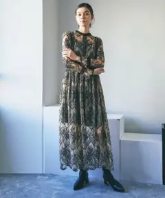 ロングワンピース 結婚式 パーティー オケージョンドレス フォーマル Lサイズ