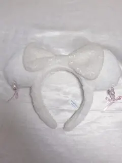 美品✨ミニー カチューシャ スパンコールリボン付き ディズニー