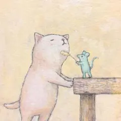 직접 만든 그림 네코 자라시 비요리 고양이와 쥐 사진