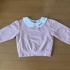 ジェニィラブ　スウェット　トレーナー　ピンク　130cm ブラウス風　長袖