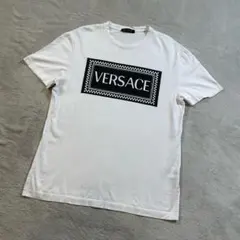 ヴェルサーチ　半袖Tシャツ　ロゴ　ホワイト　Mのサムネイル