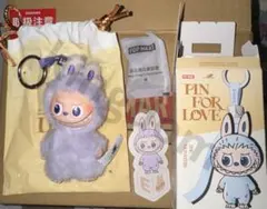 ラブブ イニシャル E ぬいぐるみ アルファベット Labubu 正規品 本物