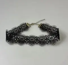 レースチョーカー ネックレス ブラック シンプルデザイン