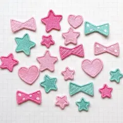 ■数量限定20個セット■15アイロン刺繍ワッペン(ワンポイント)■ruiワッペン