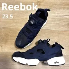 美品★Reebok INSTAPUMP FURY ネイビー スニーカー　23.5