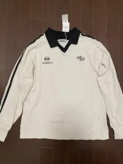 ゲームシャツ　刺繍入り 袖ライン ワッフル生地