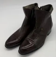 NICHOLAS レザー ショートブーツ ダークブラウン