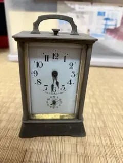 精工舎 ウランガラス置き時計 アンティーク 骨董品 ロマンレトロ