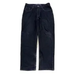NAUTICA JEANS ブラックデニムバギーパンツ 刺繍 B系 極太 W34のサムネイル