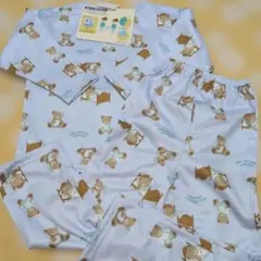 新品.未使用 くま柄 パジャマ ライトブルー