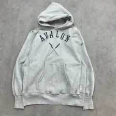 90s USA製　刺繍タグ　2段ロゴ　リバースウィーブ　チャンピオン　古着　L