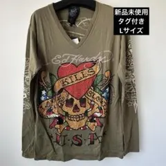 【新品未使用】エドハーディー　ロンT Lサイズ　スカルのサムネイル