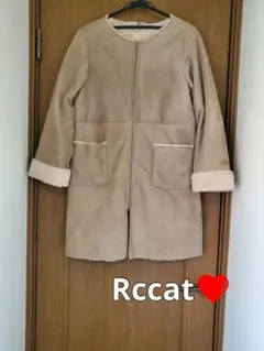 Rccatで購入　お洒落フェイクムートンコート