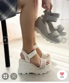 エスペランサ　キルティングウェッジソールスポサン　アイボリー　M