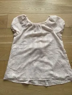 STRABERRY 半袖ブラウス ピンク ストライプ