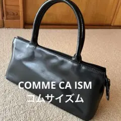 黒い合成皮革ハンドバッグ　コムサイズムのサムネイル